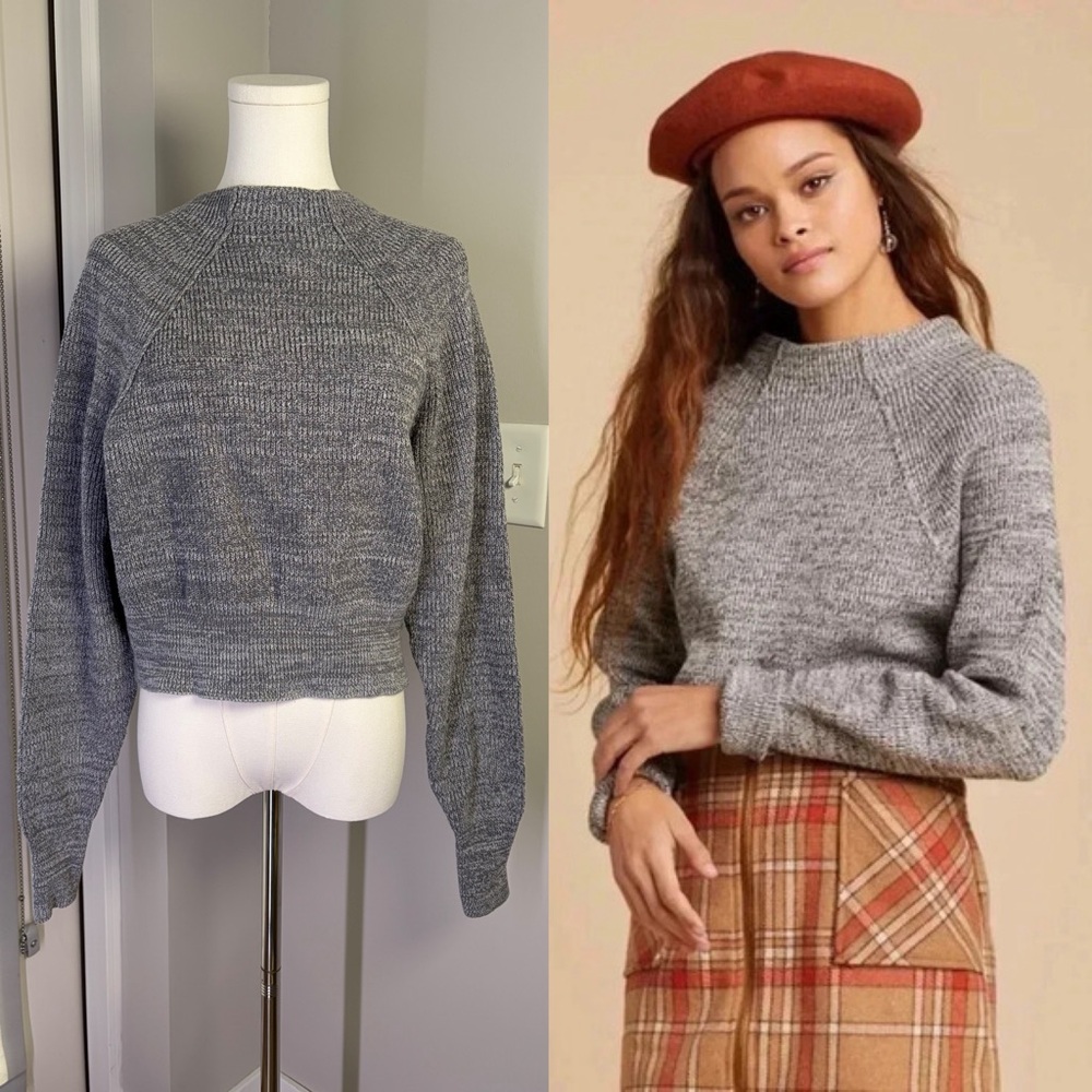 Free People Gray Too Good Knit Pullover Sweater